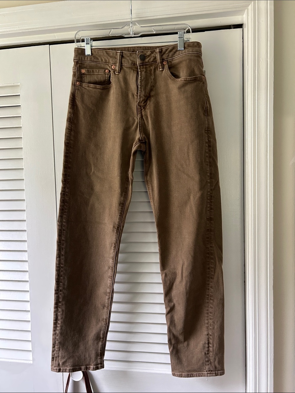 American Eagle Outfitters Brown Straight-Leg Jeans 29 x 32